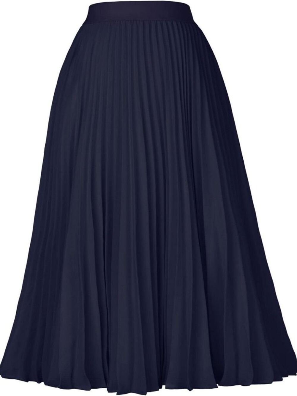 Chic Pleated Midi Skirt for Women | Flowy Chiffon A-Line Fashion Outfit